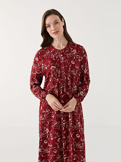 Bisiklet Yaka ?i?ekli Elbise