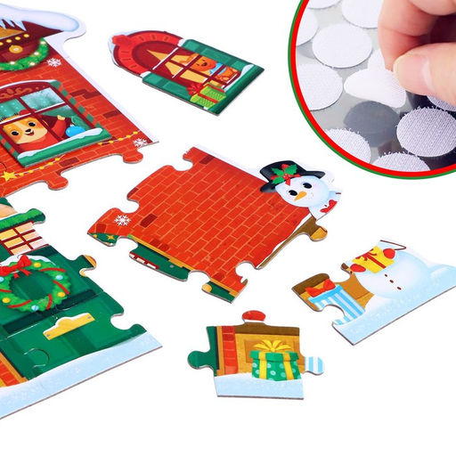 Пазл с липучками Новогодний дом - Puzzle time фото 3