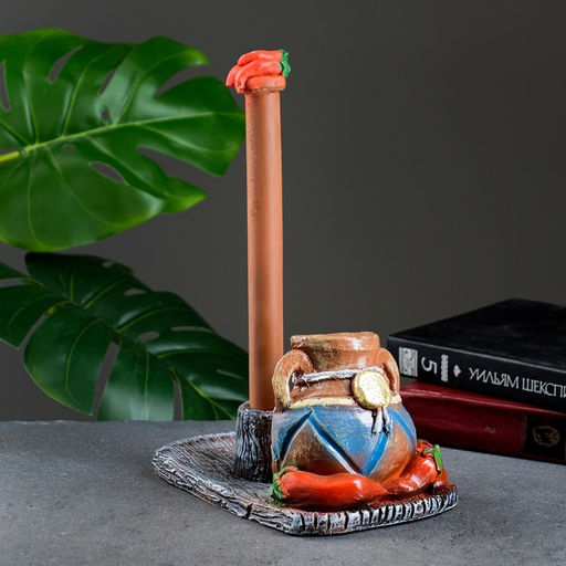 Держатель для бумажного полотенца "Амфора и перцы" 20х12х11см