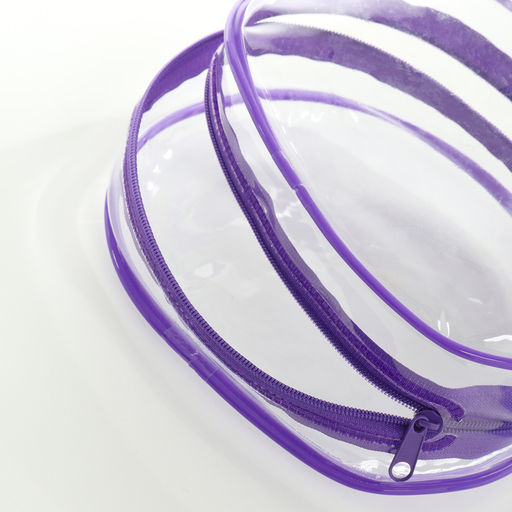 Цена за 2 шт. Косметичка на молнии для бассейна, с ручкой, фиолетовая/прозрачная - Simaland фото 4
