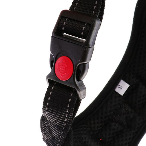 Шлейка К7 мягкая светоотражающая, размер XL, ОГ 74-92 см, вес 28-47,5 кг, черная - Пижон фото 5