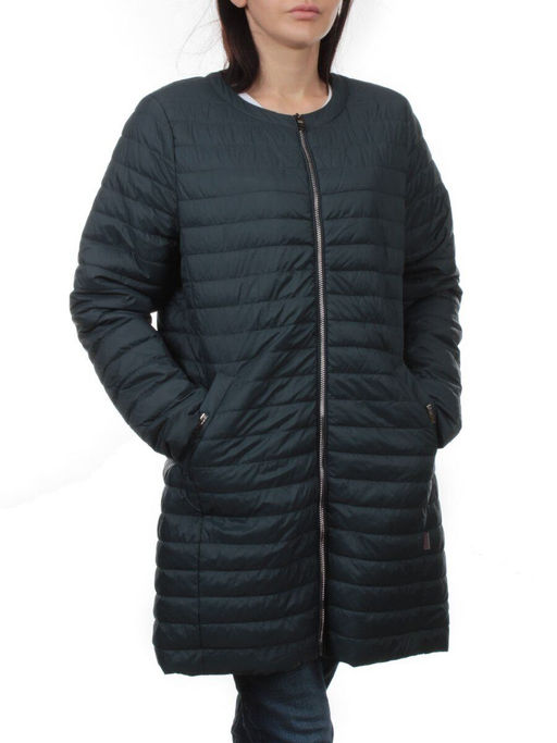 K-528 DK. GREEN Куртка демисезонная стеганая женская (70 гр. холлофайбер)