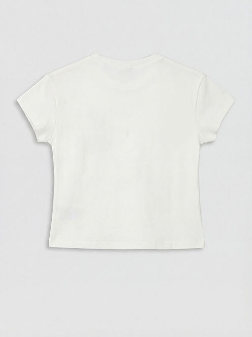 Bask?l? K?z ?ocuk Bluz ve Tayt