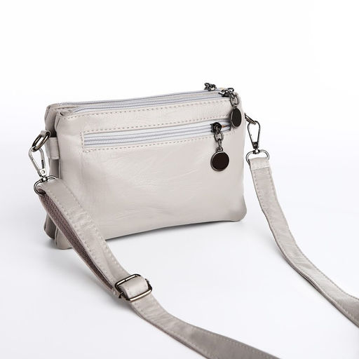 Сумка кросс-боди на молнии, цвет серый - Simaland фото 2