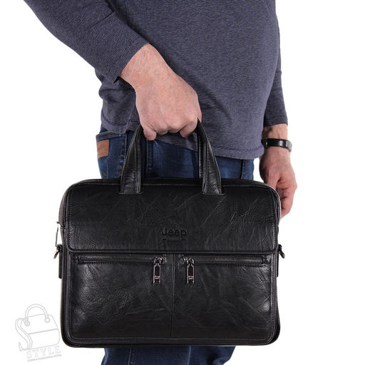 Портфель мужской 6639-3 black Jeep в Новосибирске