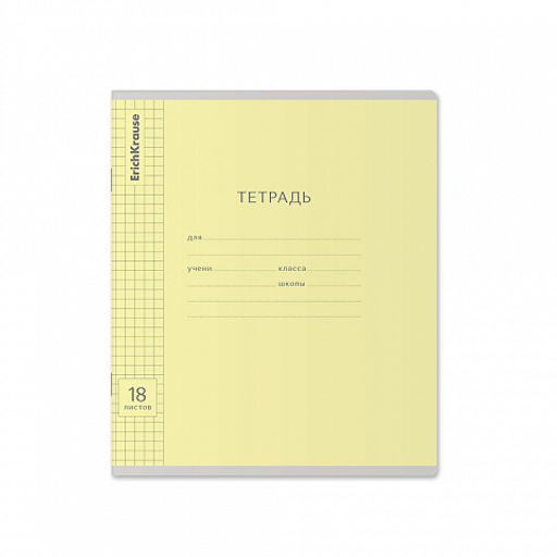 Цена за 200 шт. Тетрадь школьная ученическая ErichKrause Классика Visio зеленая, 18 листов, клетка (в плёнке по 10 шт.)  фото 5