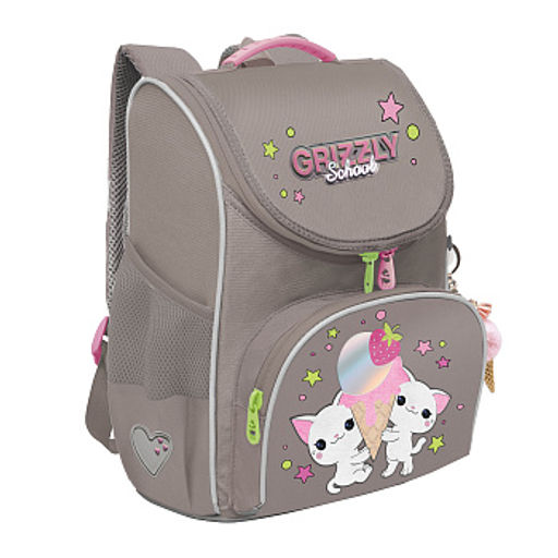 RAm-684-5 Рюкзак школьный с обвесом и мешком для обуви - Grizzly фото 13