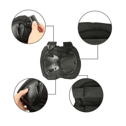 Набор наколенники 17 х 20 см и налокотники 14 х 17.5 см, черные - Simaland фото 7