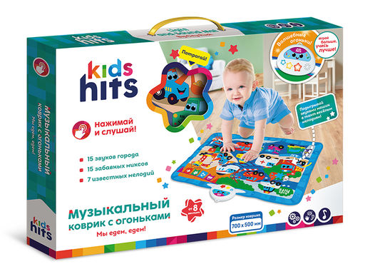 Интерактивная игрушка Kids Hits Музыкальный коврик с огоньками Мы едем-едем  фото 6