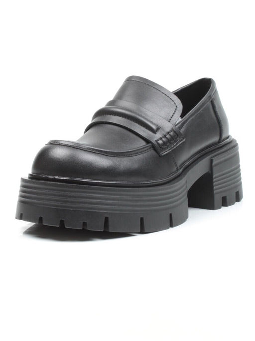 03-C1815-1 BLACK Лоферы женские (натуральная кожа)