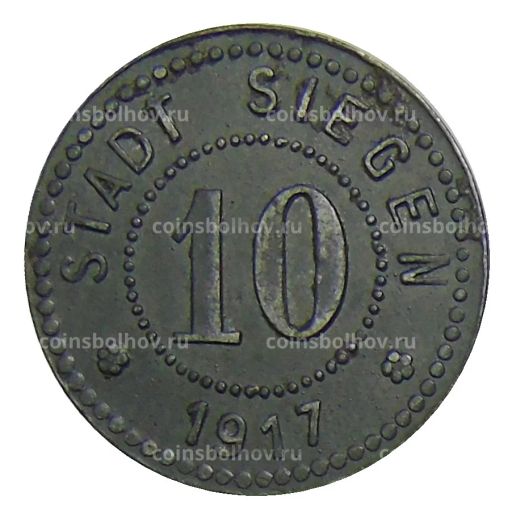 10 пфеннигов 1917 года Германия  Нотгельд Зиген