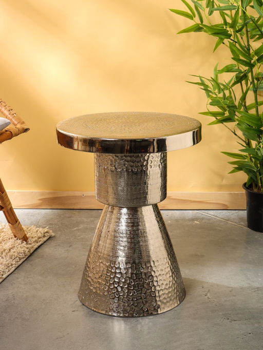 Столик кофейный, 39×39×49 см, серебряный