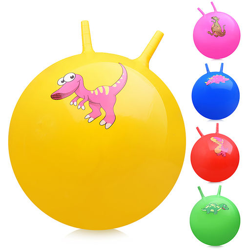 Мяч с рожками 65см "Дино" (цвет в ассортименте)