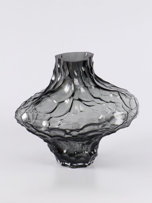 Ваза «Джино», 21×25 см, стекло, чёрная