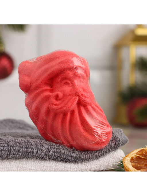 Цена за 3 шт. Бомбочка для ванн «Дед мороз» мандарин, киви, ананас, 40 г