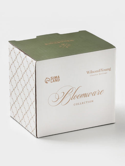 Молочник WY Bloomware, 250 мл, фарфор, белый, зелёный