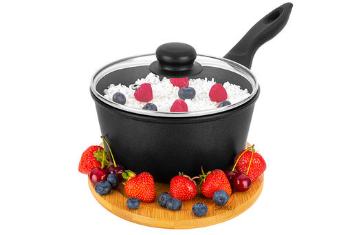 Ковш 1,5 л ГАРМОНИЯ ВКУСА Черный Оникс С КРЫШКОЙ ф18, н/р, 34,5*19*13,5 см - Elan gallery фото 3