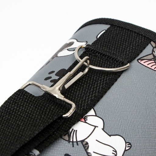 Сумка-переноска каркасная Играющие котики, размер S, 37,5 х 17 х 22 см, серая - Пижон фото 5