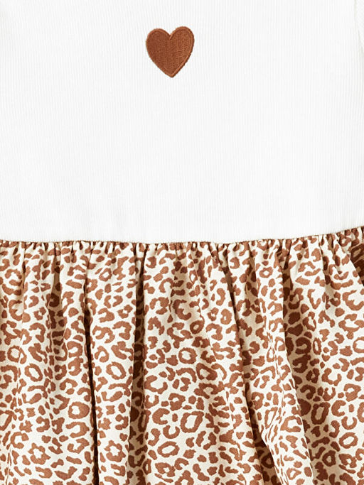 Bisiklet Yaka Uzun Kollu Desenli K?z Bebek Elbise - Waikiki фото 2