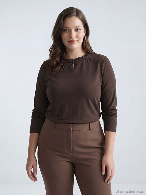 Bisiklet Yaka Nak??l? Bluz