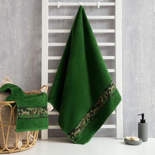 Полотенце махровое Love Life «Милитари» 70×130 см, цв. хаки, 100% хлопок, 360 г/м²