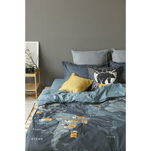 Постельное бельё Этель 2 сп Путешествие 175х215 см, 200х220 см, 50х70+3 см - 2 шт, ранфорс  фото 2