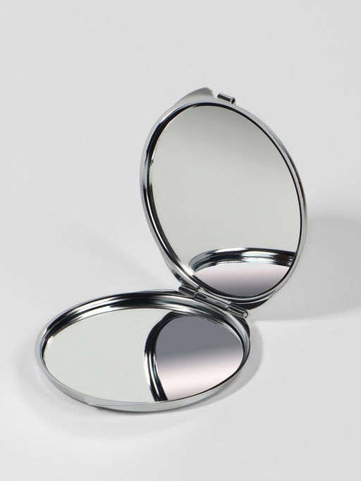 Зеркало складное, d=6 см, серебристое МИКС