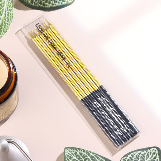 Свечи в торт Праздник, 6 шт, 14,5 см, золото с чёрным - Страна карнавалия фото 8