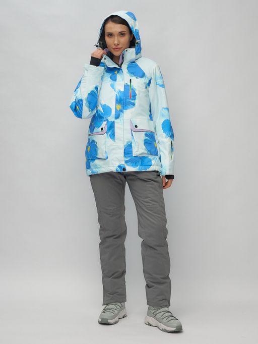 Горнолыжный костюм женский голубого цвета 020231Gl - Chunmai фото 6