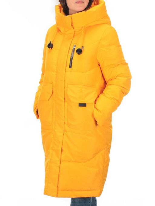 M-2258 YELLOW Пальто зимнее женское MEAJIATEER (био-пух) - Fashion фото 3