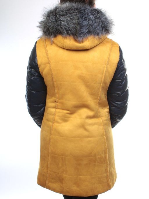 5157 YELLOW Парка женская зимняя (150 гр синтепон, искусственный мех) - Fashion фото 8