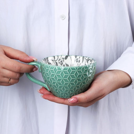 Кружка керамическая «Листья», 290 мл