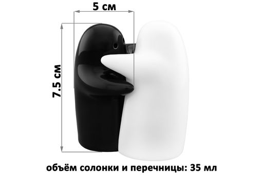 Набор д/специй 2 пр. 7,5*5*8 см Черно-белые - Elan gallery фото 14