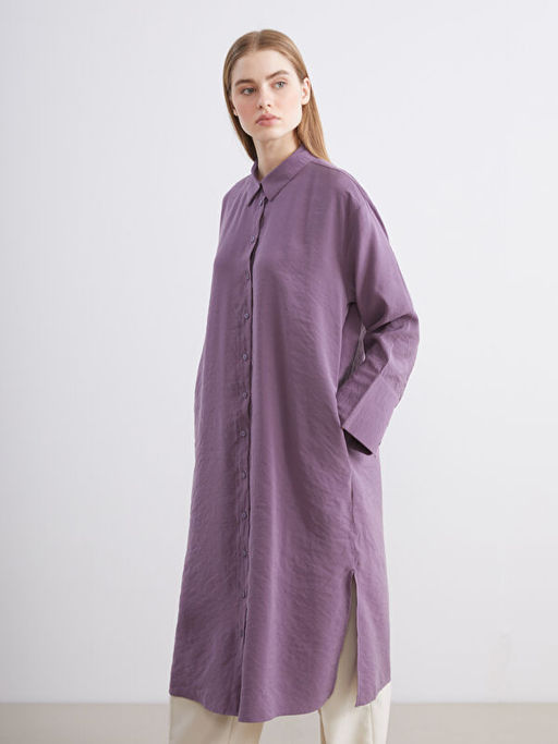 Oversize Modal Kar???ml? Kad?n G?mlek Tunik