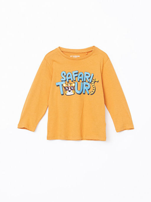 Bisiklet Yaka Bask?l? Erkek ?ocuk Pijama Tak?m