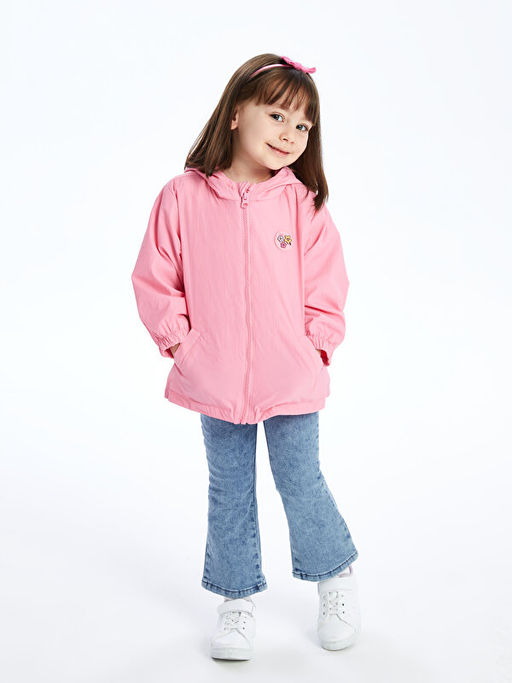 Kap??onlu Uzun Kollu Bask?l? K?z Bebek Ya?murluk - Waikiki фото 2