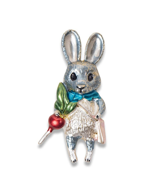 Брошь на магните в виде пасхального кролика металлическая - Модные истории фото 3