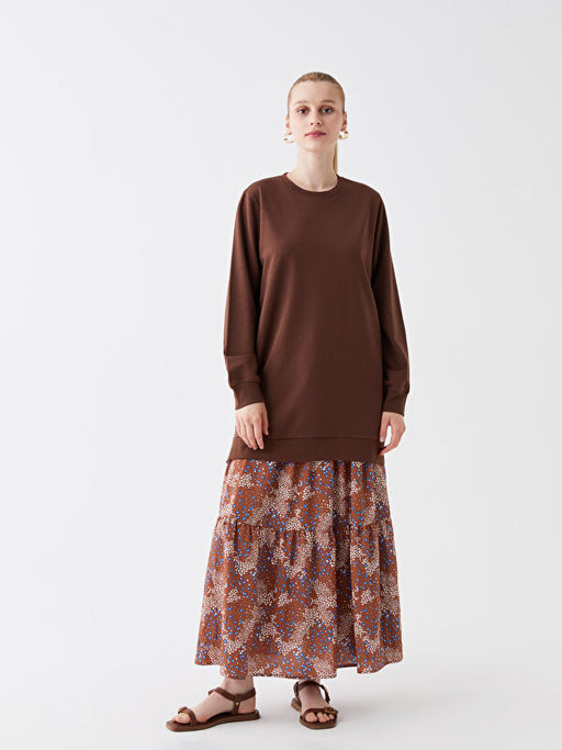Bisiklet Yaka Kad?n Sweatshirt Tunik