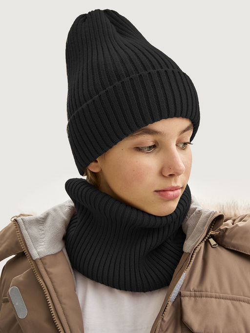 Комплект шапка и снуд 12з17725 пудра - Nikastyle фото 3