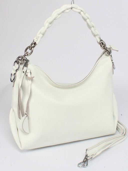 Сумка женская натуральная кожа JRP-8917-9, 1отд+карм/перег, плечевой ремень, белый SALE 259894