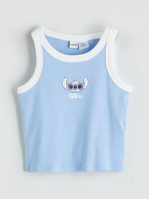 Bisiklet Yaka Stitch Bask?l? K?z ?ocuk Atlet