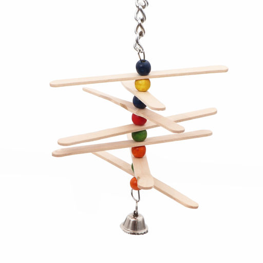 Игрушка для птиц Вертушка с колокольчиком 20 х 11 см - Пижон фото 4