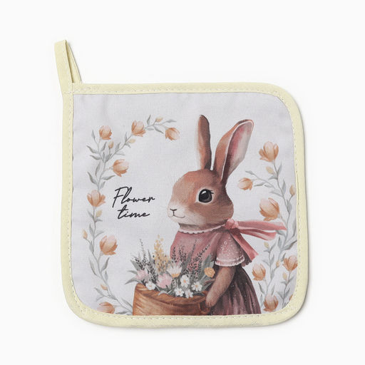 Прихватка Доляна Зайчиха 17х17 см, 35% хл, 65% пэ, ватин 250 г/м2  фото 7