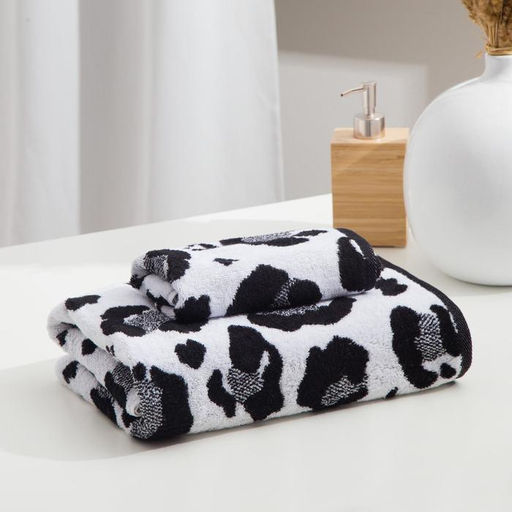 Полотенце махровое Этель ЧБ Снежный барс, пестроткань, 30х60 см  фото 4