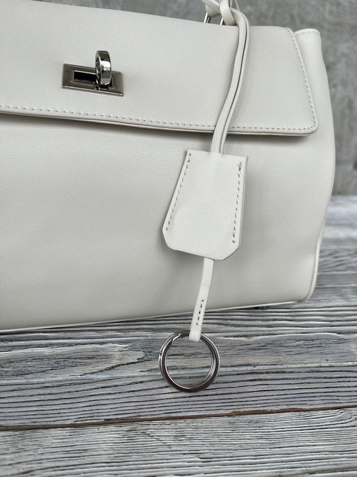 Женская кожаная сумка-портфель 8399-2 Кремовый - Sergio valentini фото 7