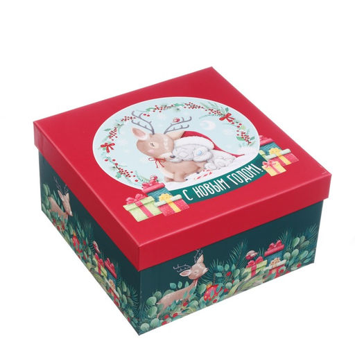 Коробки подарочные 5 в 1 С Новым годом!, Me To You, зелено-красная  фото 6