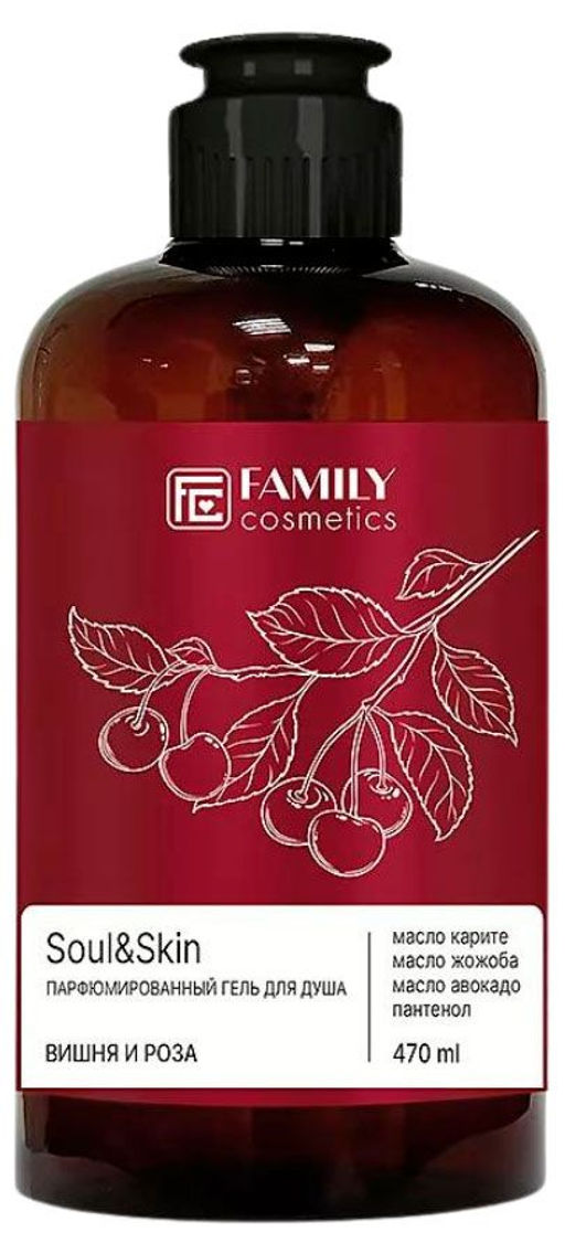 VILSEN Family Cosmetics Soul&Skin парфюм.жидк.мыло д/рук 285мл Вишня и Роза