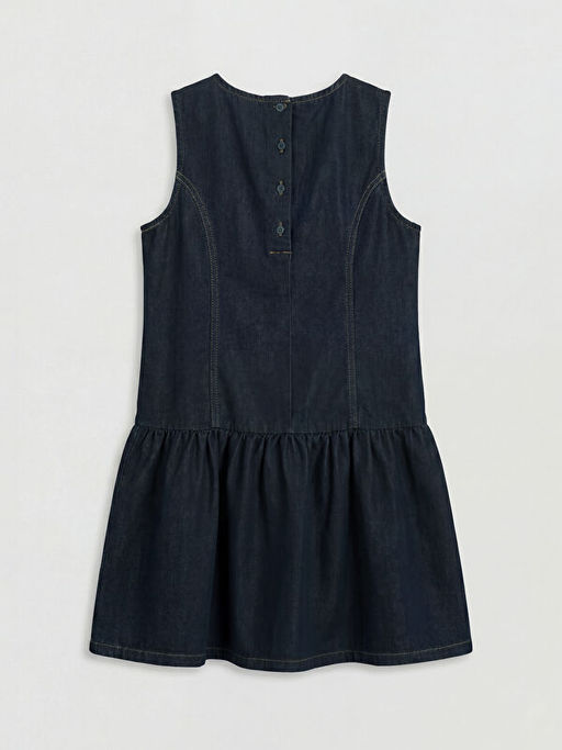 Fiyonk Detayl? K?z ?ocuk Jean Elbise