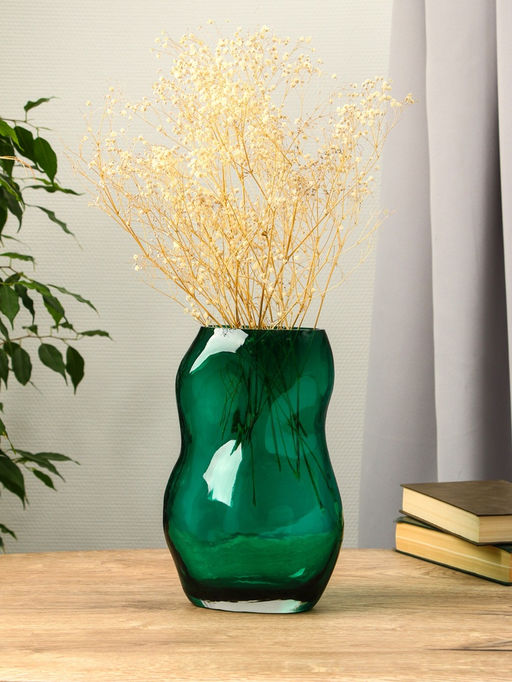 Ваза «Шерил», 27×16 см, стекло, зелёная