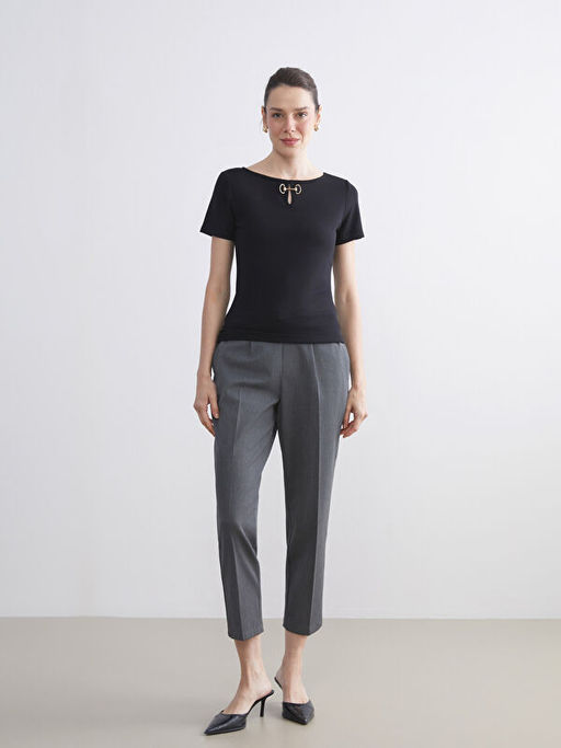 Bisiklet Yaka Kad?n Ti??rt